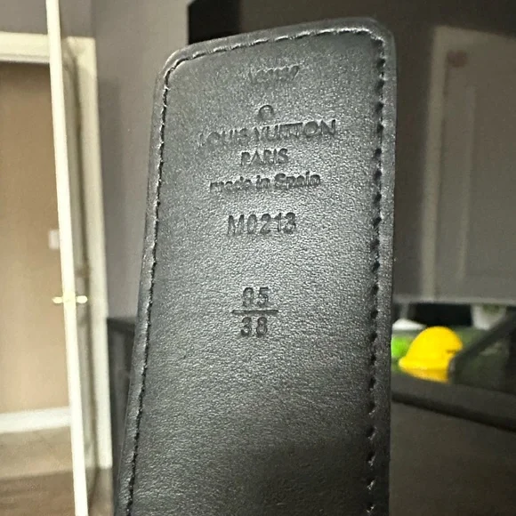Louis Vuitton belt fits up to size 34